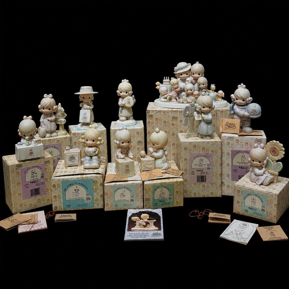 Precious Moments Lot 11 VTG Figurines Collectors Club Original Boxes Enesco #4